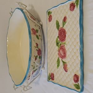 Temptations 3 Piece Serving Dish and Trivit